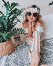 Load image into Gallery viewer, Blakely Boho Bell Bottoms - Tan Stripes