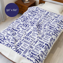 Load image into Gallery viewer, Zeta Phi Beta Velveteen Throw