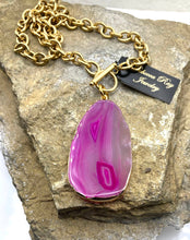 Load image into Gallery viewer, Agate Charm Statement Necklace