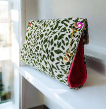 Load image into Gallery viewer, Wicked Green and Pink Clutch