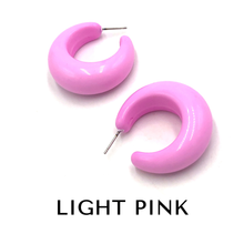 Load image into Gallery viewer, Chunky Lucille Lucite Hoop Earrings