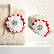 Load image into Gallery viewer, Flower Brooch w/rhinestones -
