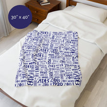 Load image into Gallery viewer, Zeta Phi Beta Velveteen Throw