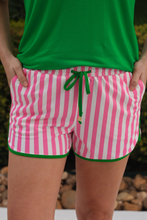 Load image into Gallery viewer, Melon Poppy Stripes Everyday Shorts XL