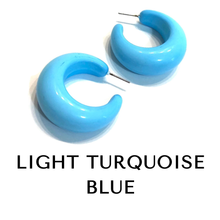 Load image into Gallery viewer, Chunky Lucille Lucite Hoop Earrings