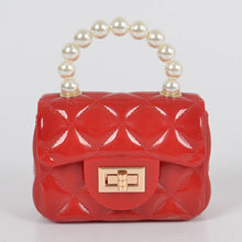 Load image into Gallery viewer, Mini Bag with Pearl Handle,  Red