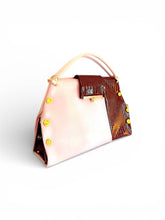 Load image into Gallery viewer, Blush and Chocolate Patent Leather Handbag