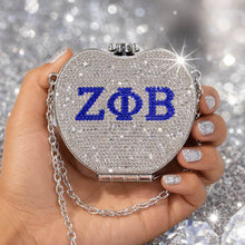 Load image into Gallery viewer, ZPB Mini Rhinestone Heart Crossbody Compact