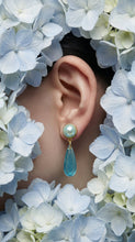 Load image into Gallery viewer, Ocean Blue Pearl Ear Candy