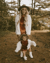 Load image into Gallery viewer, Fatima Faux Shag Layered Jacket - Ivory