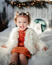 Load image into Gallery viewer, Fatima Faux Shag Layered Jacket - Ivory