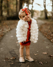 Load image into Gallery viewer, Fatima Faux Shag Layered Jacket - Ivory