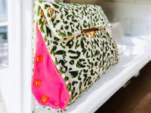 Load image into Gallery viewer, Wicked Green and Pink Clutch