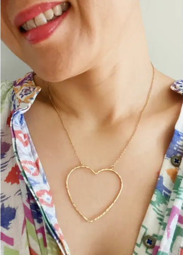Hammered Heart Necklace