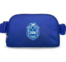 Load image into Gallery viewer, Zeta Phi Beta Center Shield Fanny Pack