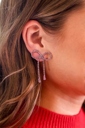 Frosted Bow Earrings
