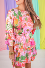 Load image into Gallery viewer, Floral Satin Dress
