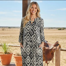 Load image into Gallery viewer, Aztec Midi Dress
