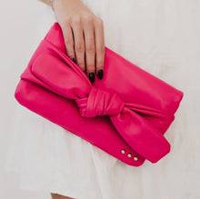 Load image into Gallery viewer, Bow Clutch - Fuchsia