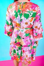 Load image into Gallery viewer, Floral Satin Dress
