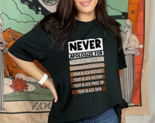 Load image into Gallery viewer, Never Apologize Tee