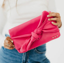 Load image into Gallery viewer, Bow Clutch - Fuchsia