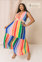 Load image into Gallery viewer, Covered in Stripes Maxi Dress