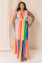 Load image into Gallery viewer, Covered in Stripes Maxi Dress