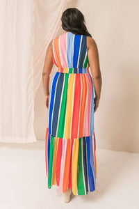 Covered in Stripes Maxi Dress